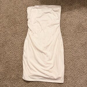 Elegant Strapless White Dress